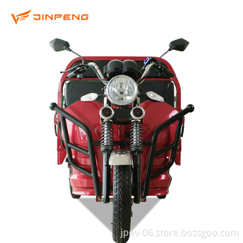 Triciclo di carico elettrico di qualità jinpeng triciclo a tre ruote triciclo adulto verde argento argento moto batteria di potenza